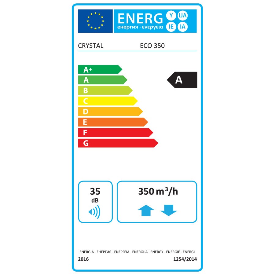 Рекуператор с японски топлообменник Crystal ECO 350