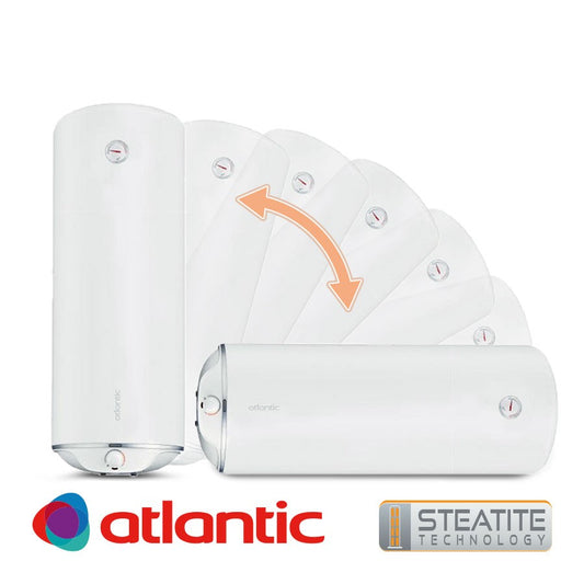 Електрически бойлер 80 литра Atlantic Steatite Slim, мултипозиционен