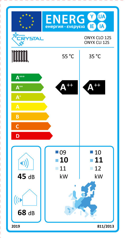 Инверторна термопомпа въздух-вода Crystal ONYX 12S